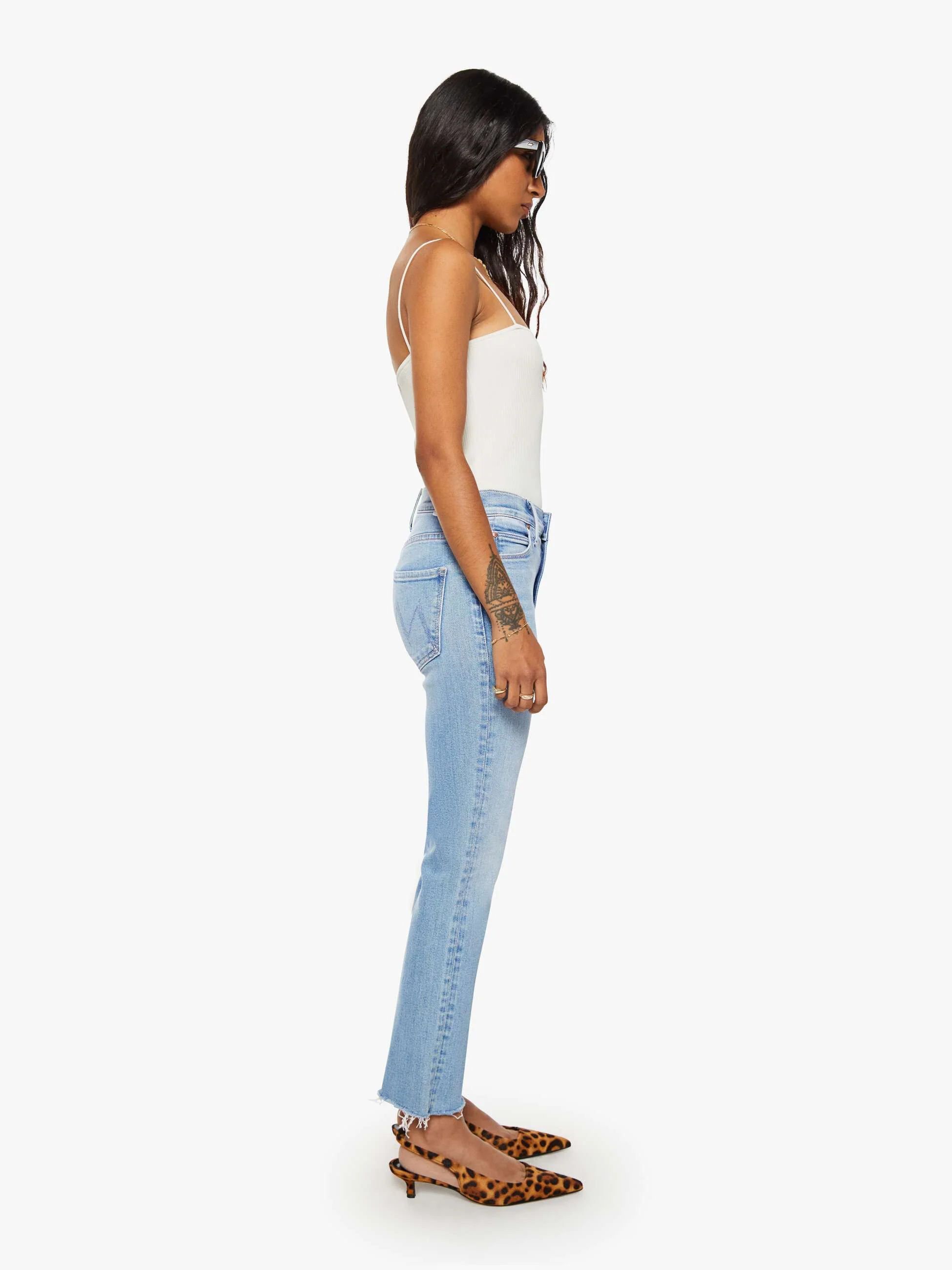 PETITES The Lil Mid Rise Dazzler Ankle Fray - Blessing In Disguise - Image 3