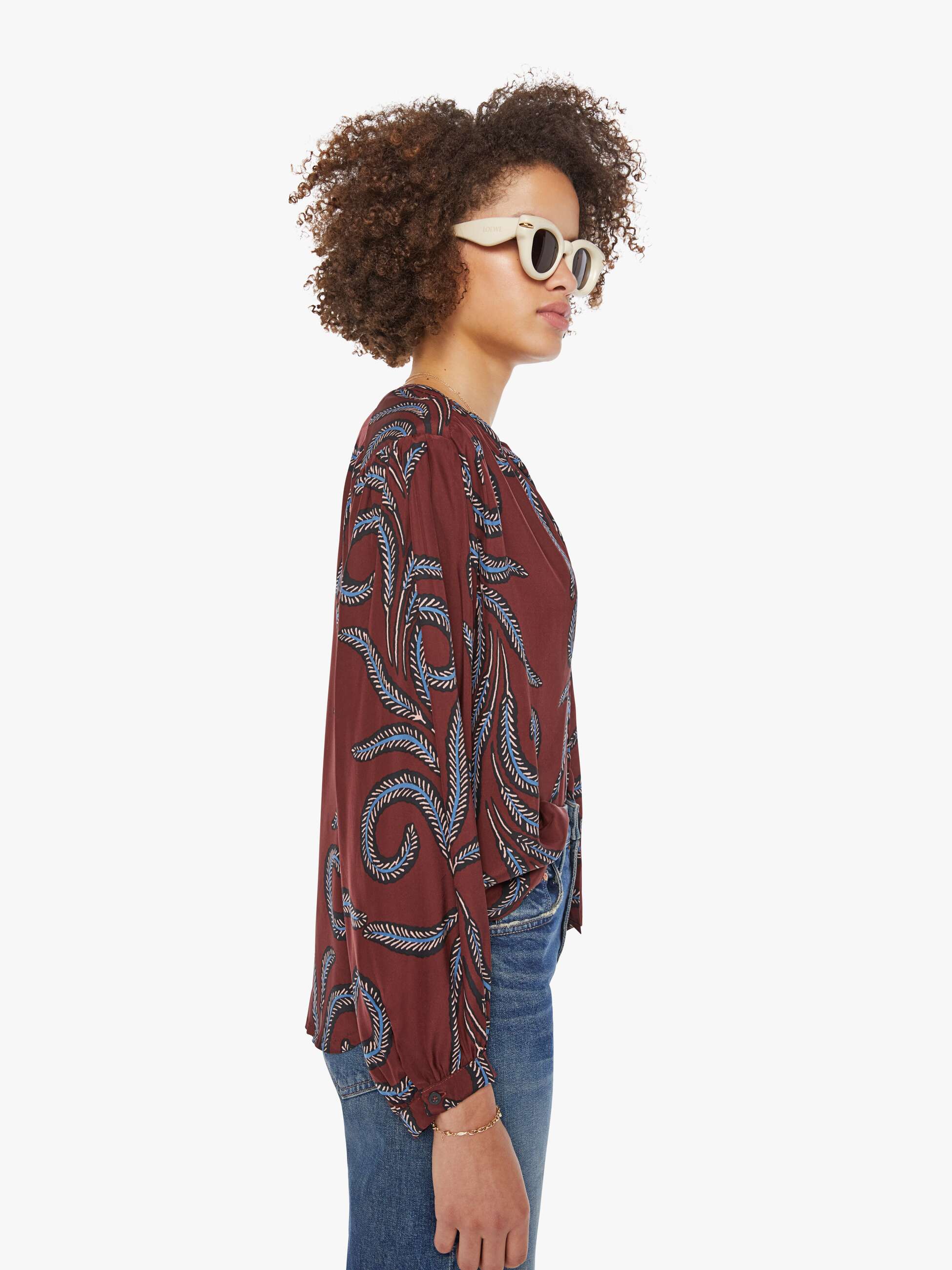 Natalie Martin Tolan Shirt - Feather Bordeaux - Image 3