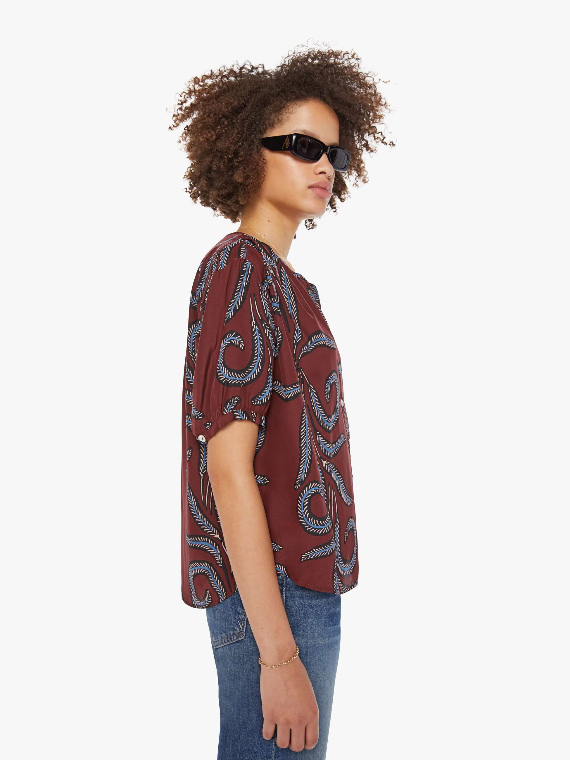 Natalie Martin Violet Top - Feather Bordeaux - Image 3