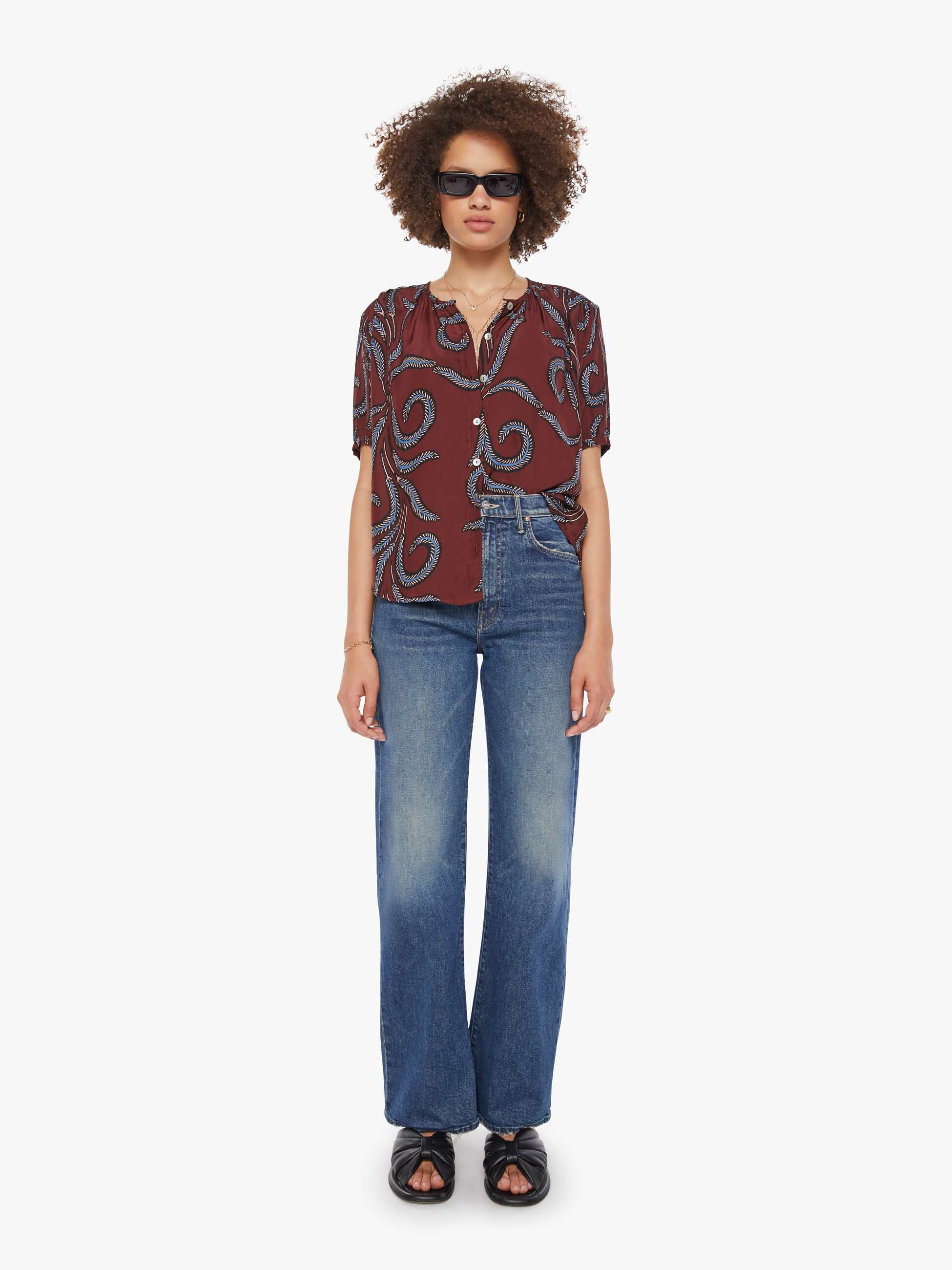 Natalie Martin Violet Top - Feather Bordeaux - Image 5