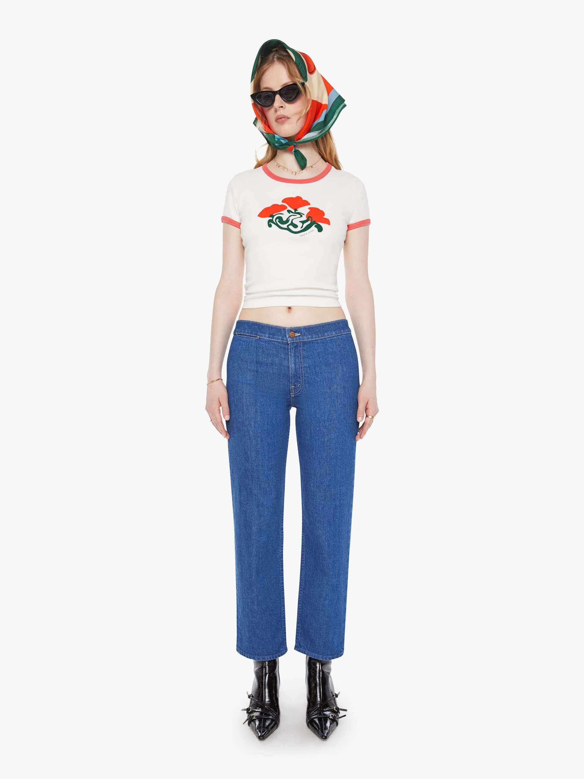 Chloe Fineman x MOTHER The Itty Bitty Ringer - Clear For Takeoff - Image 5